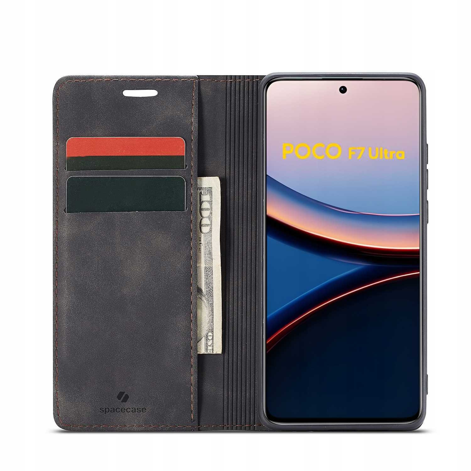 Θήκη Xiaomi Poco F7 Ultra Spacecase Wallet Πορτοφόλι - Black (5905719119232)