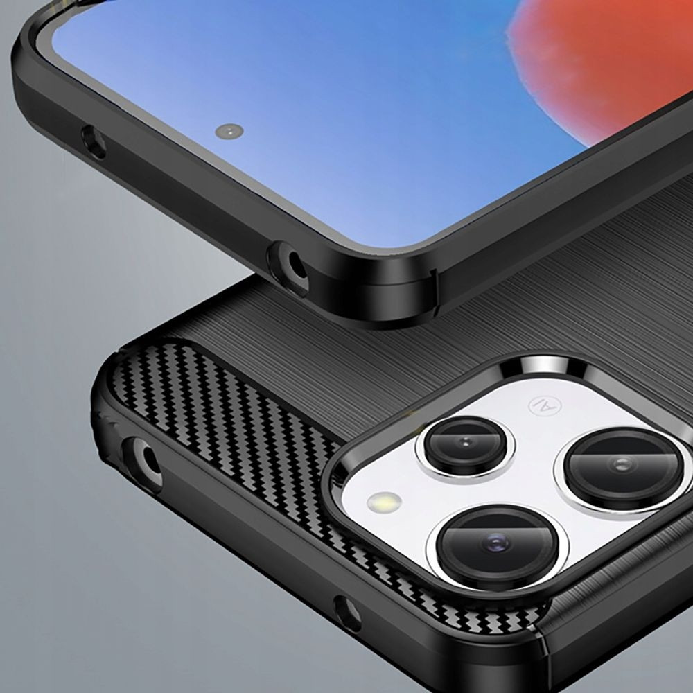 Θήκη Xiaomi Redmi 12 - Tech-Protect Carbon Σιλικόνης - Black (9490713936207)