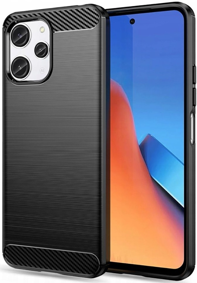 Θήκη Xiaomi Redmi 12 - Tech-Protect Carbon Σιλικόνης - Black (9490713936207)