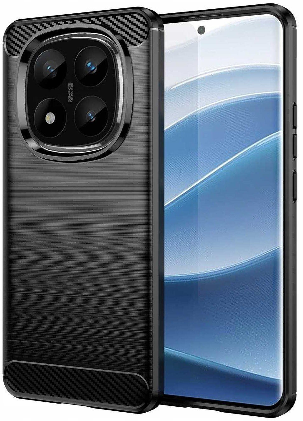 Θήκη Xiaomi Redmi Note 14 Pro Plus 5G Spacecase Carbon Σιλικόνης - Black (5905719113698)