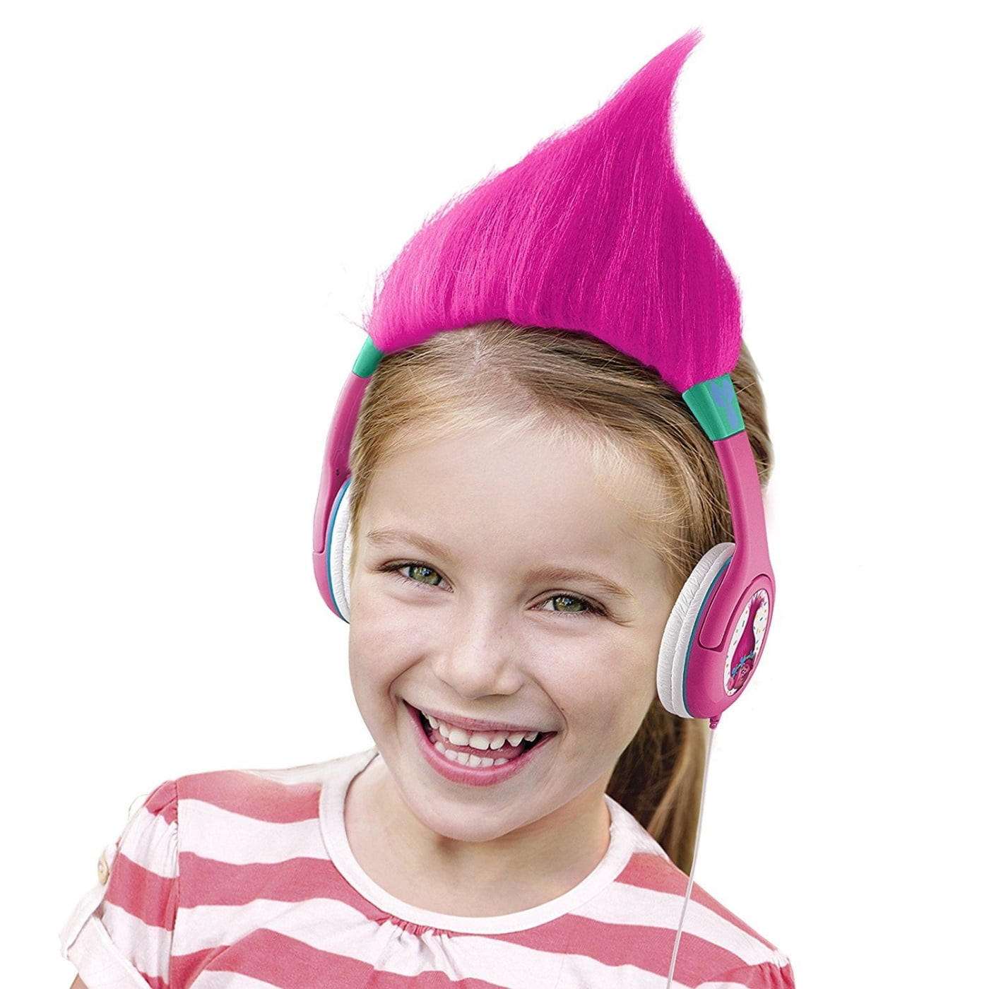 eKids Trolls Ενσύρματα Ακουστικά με ασφαλή μέγιστη ένταση ήχου για παιδιά και εφήβους (TR-140) (Ροζ/Λευκό)