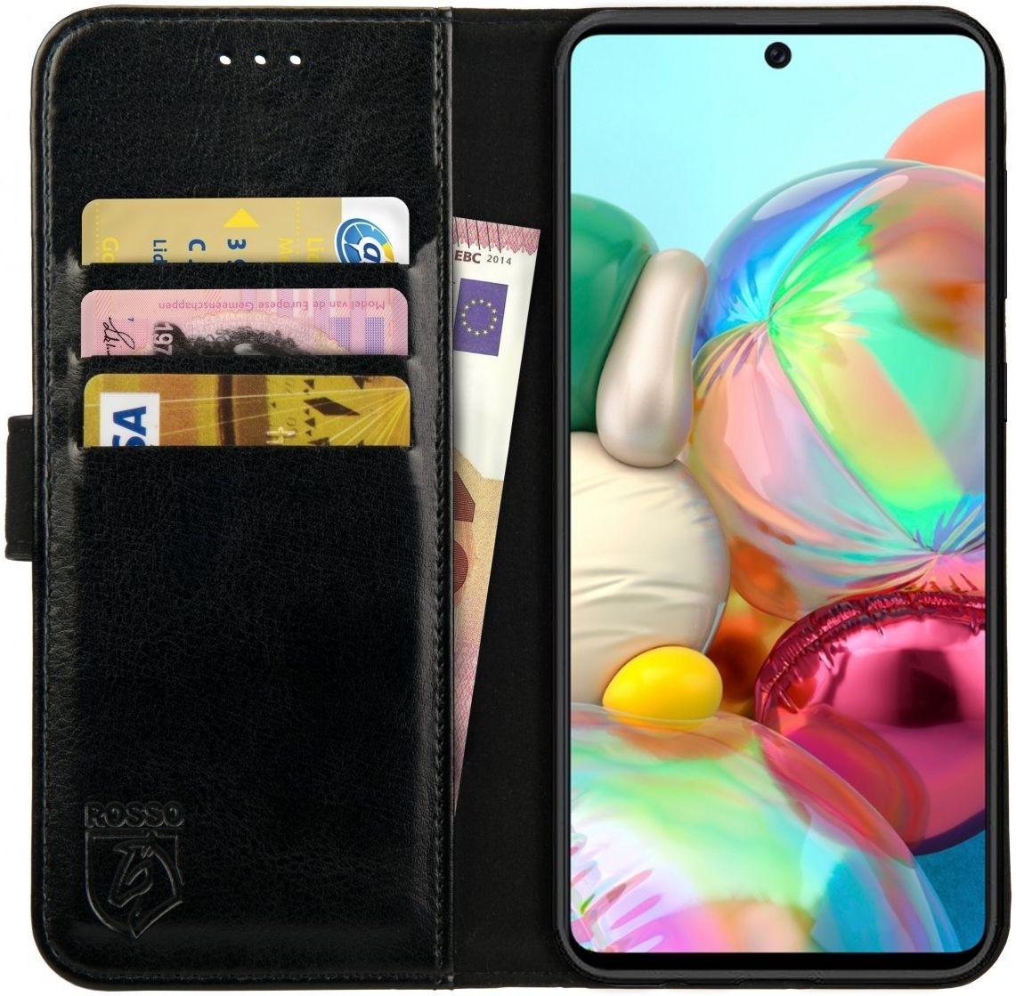 Rosso Element PU Θήκη Πορτοφόλι Samsung Galaxy A51 - Black (8719246221699)