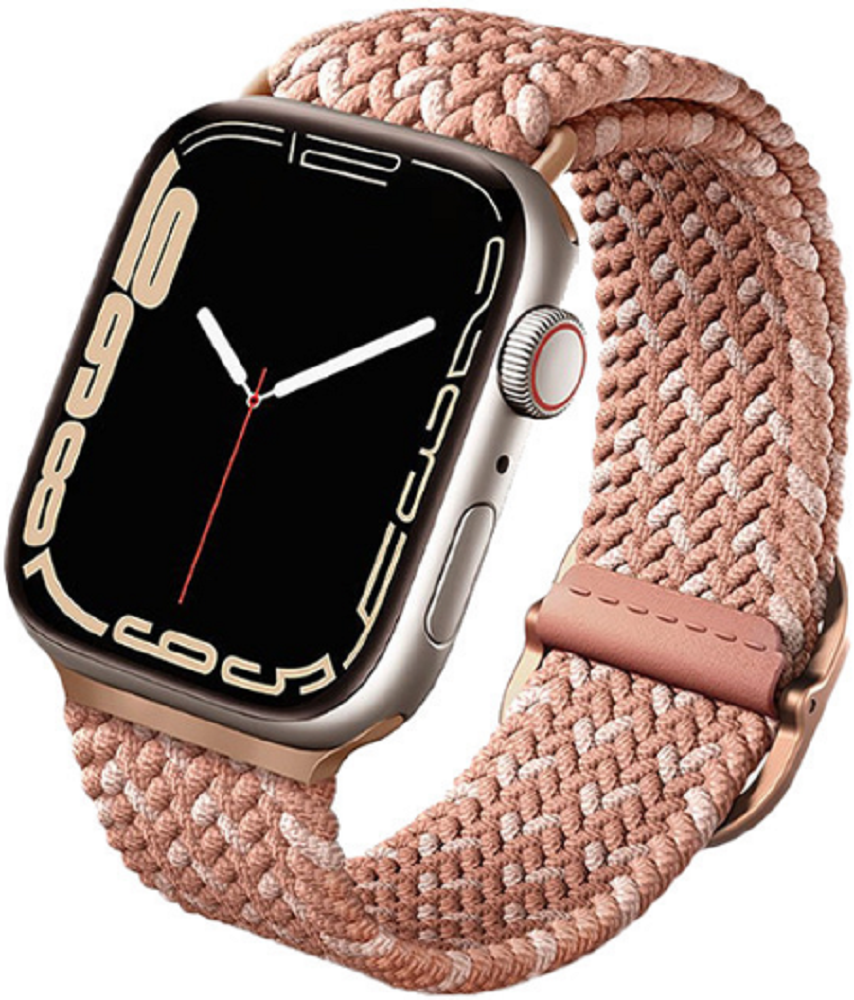 Uniq Aspen Braided Band - Premium Πλεκτό Λουράκι Apple Watch SE/7/6/5/4/3 (41/40/38mm) - Citrus Pink (UNIQ-41MM-ASPDECPNK)
