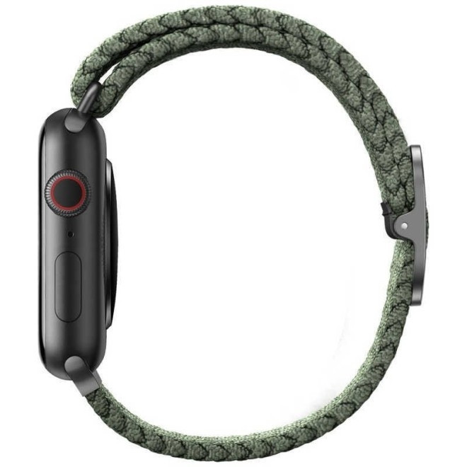 Uniq Aspen Braided Band - Premium Πλεκτό Λουράκι Apple Watch SE/7/6/5/4/3 (45/44/42mm) - Green (UNIQ-44MM-ASPGRN)