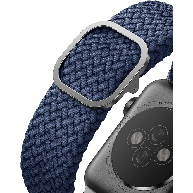 Uniq Aspen Braided Band - Premium Πλεκτό Λουράκι Apple Watch SE/7/6/5/4/3 (45/44/42mm) - Oxford Blue (UNIQ-44MM-ASPOBLU)