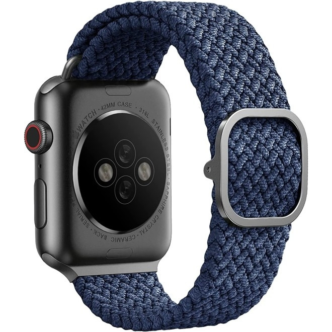 Uniq Aspen Braided Band - Premium Πλεκτό Λουράκι Apple Watch SE/7/6/5/4/3 (45/44/42mm) - Oxford Blue (UNIQ-44MM-ASPOBLU)