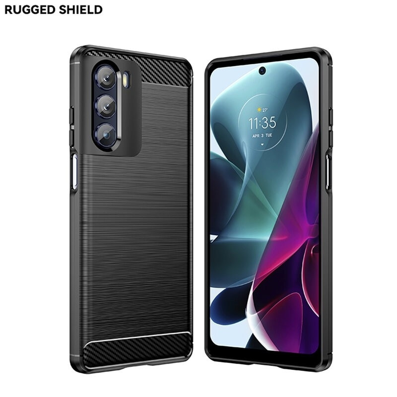 Vivid Carbon Silicone - Θήκη Σιλικόνης Motorola Moto G200 5G - Black (UNCAMOTOG200BK)
