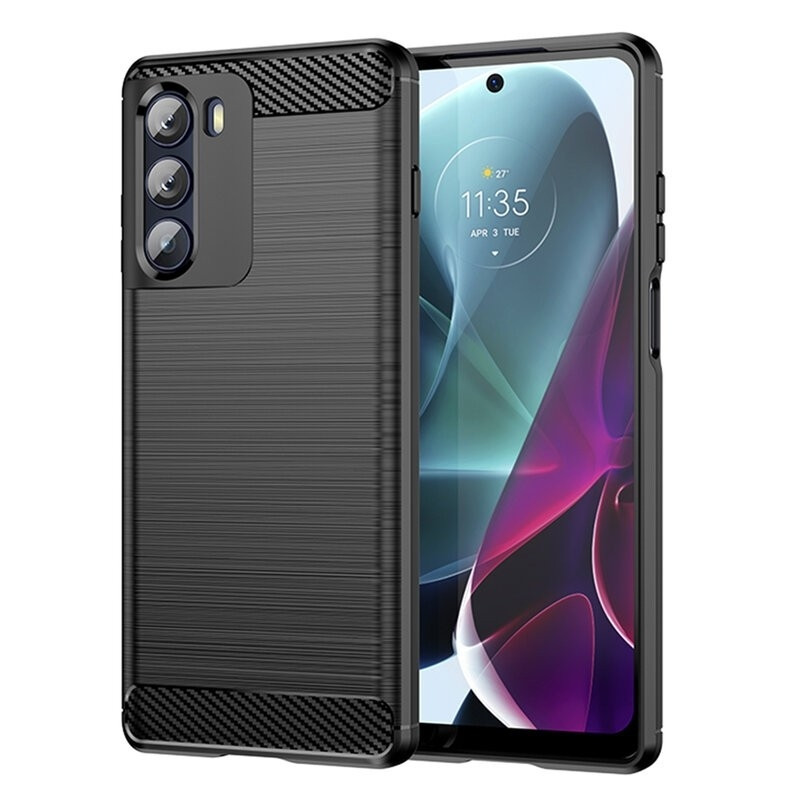 Vivid Carbon Silicone - Θήκη Σιλικόνης Motorola Moto G200 5G - Black (UNCAMOTOG200BK)