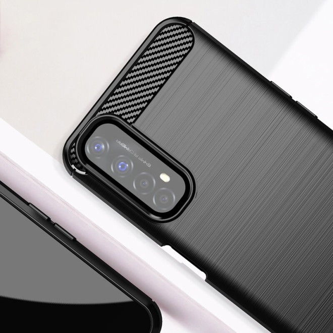 Vivid Carbon Silicone - Θήκη Σιλικόνης Realme 7 - Black (UNCAREALME7BK)