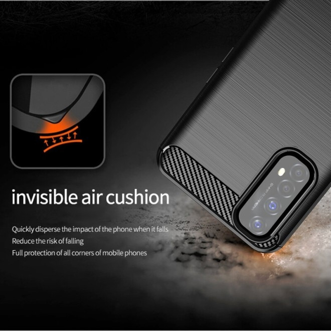 Vivid Carbon Silicone - Θήκη Σιλικόνης Realme 7 - Black (UNCAREALME7BK)