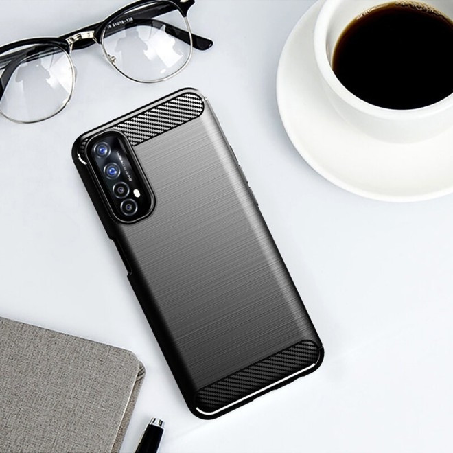 Vivid Carbon Silicone - Θήκη Σιλικόνης Realme 7 - Black (UNCAREALME7BK)