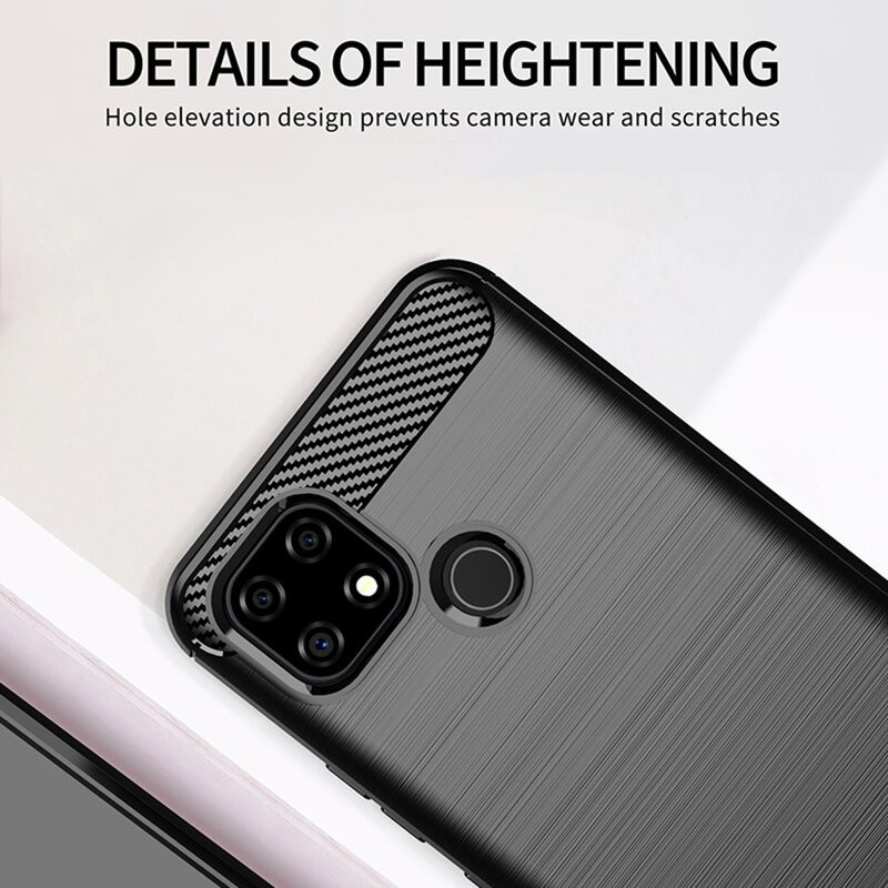 Vivid Carbon Silicone - Θήκη Σιλικόνης Realme C21 - Black (UNCAREALMEC21BK)