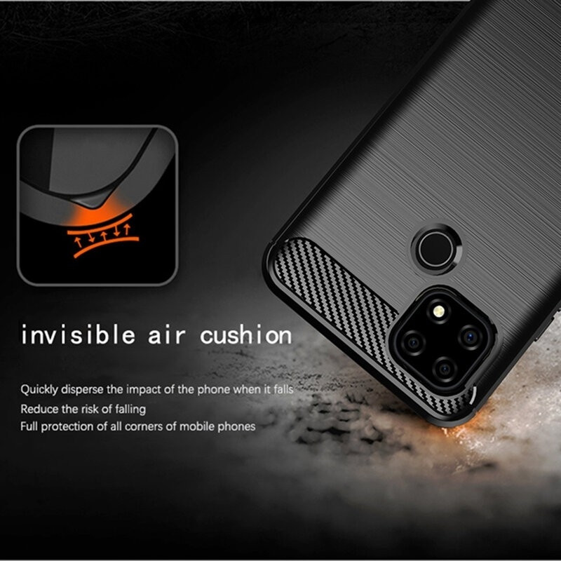 Vivid Carbon Silicone - Θήκη Σιλικόνης Realme C21 - Black (UNCAREALMEC21BK)