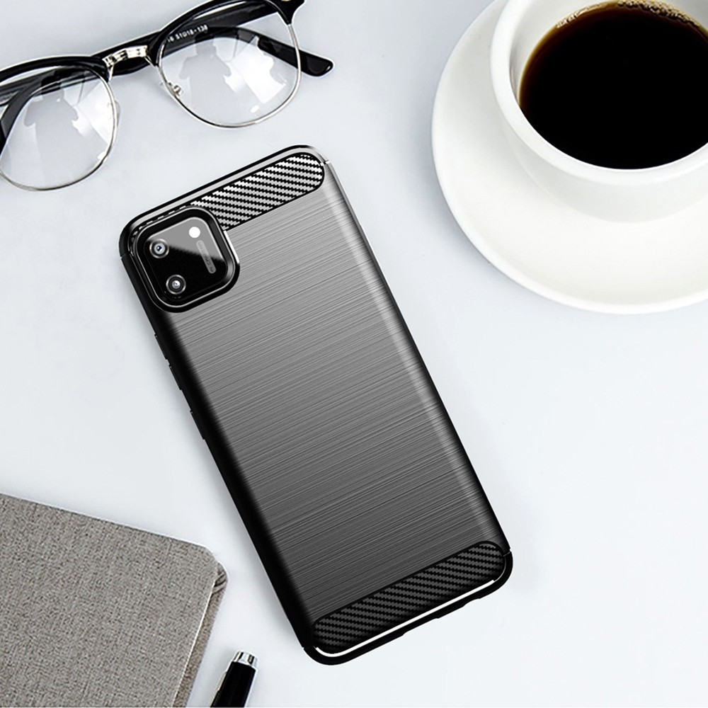 Vivid Carbon Silicone - Θήκη Σιλικόνης Realme C11 - Black (UNCAREALMEC11BK)