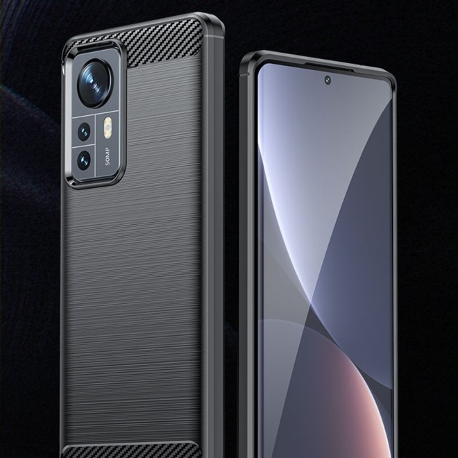 Vivid Carbon Silicone - Θήκη Σιλικόνης Xiaomi 12 / 12X - Black (UNCAXIAOMI12BK)