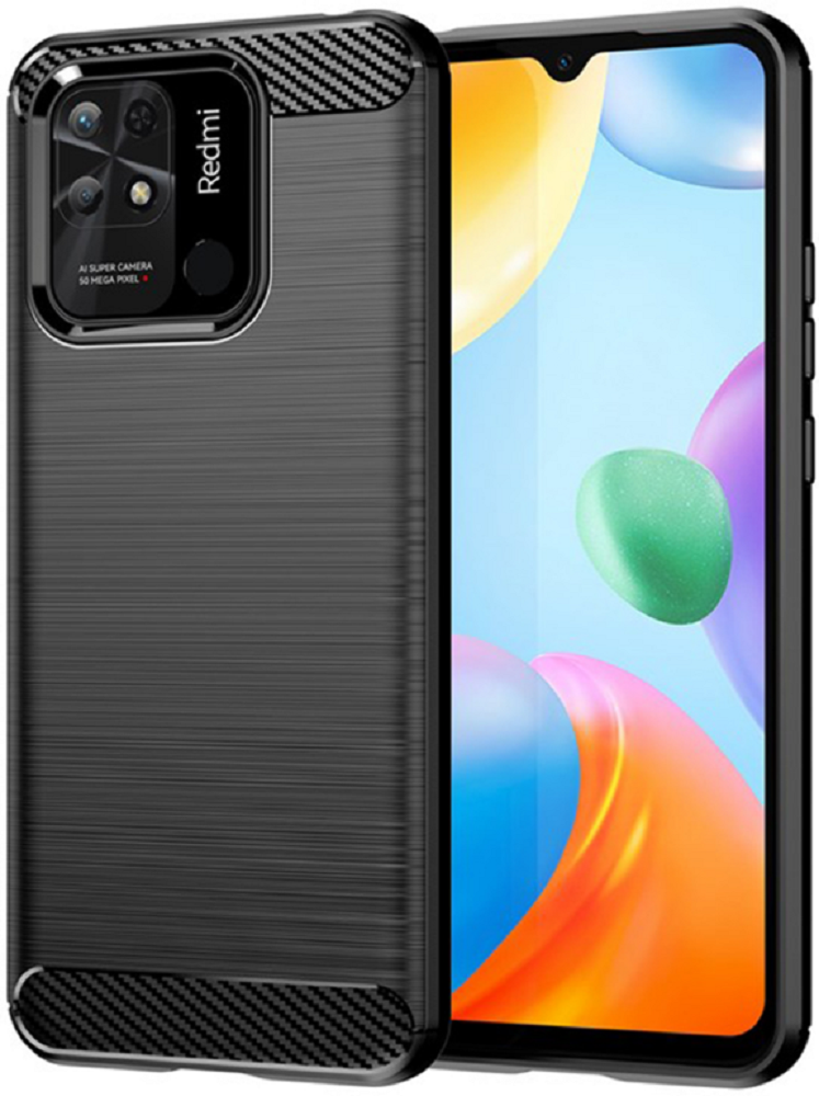 Vivid Carbon Silicone - Θήκη Σιλικόνης Xiaomi Redmi 10C - Black (UNCAREDMI10CBK)