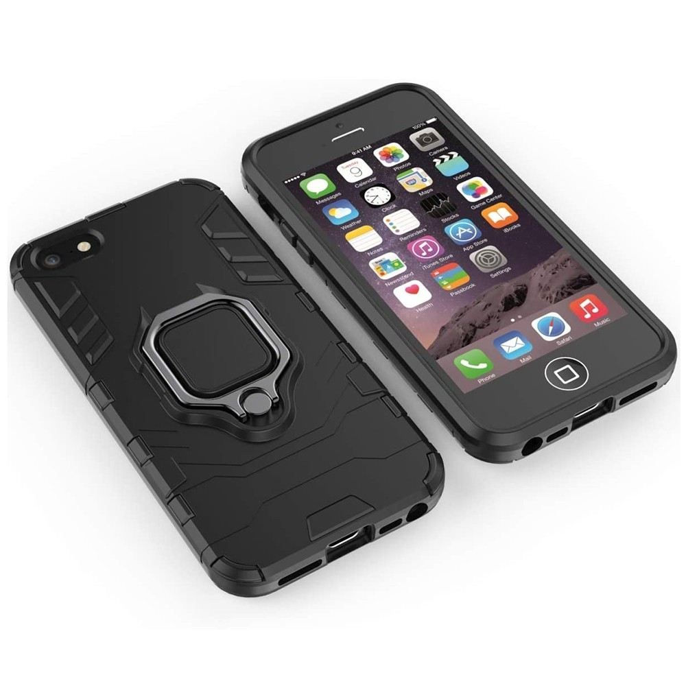 Vivid Shield Case - Ανθεκτική Θήκη Apple iPhone 6S / 6 με Μεταλλικό Ring Holder - Black (UNSHIELDIPHONE6/6SBK)