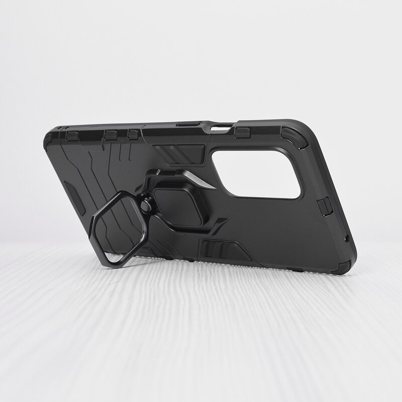 Vivid Shield Case - Ανθεκτική Θήκη OnePlus 9 με Μεταλλικό Ring Holder - Black (UNSHIELDONEPLUS9BK)