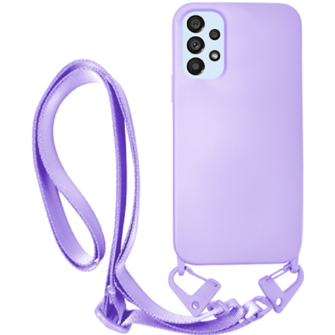 Vivid Silicone Case Strap Samsung Galaxy A53 5G Lilac (13018443)