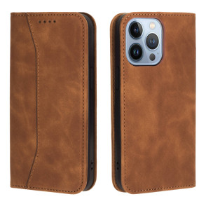 Bodycell Book Case Pu Leather For iPhone 13 Pro Brown (200-108-564)