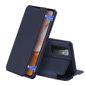 DUX DUCIS Skin X Wallet Case Θήκη Πορτοφόλι με Stand για Samsung Galaxy A72 5G - Blue (200-107-941)