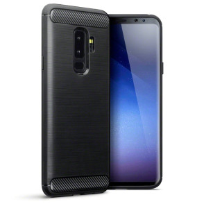 Terrapin Θήκη Σιλικόνης Carbon Fibre Design Samsung Galaxy S9 Plus - Black (118-002-684)  