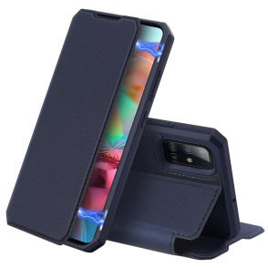 DUX DUCIS Skin X Wallet Case Θήκη Πορτοφόλι με Stand για Samsung Galaxy A71 - Blue (200-105-697)