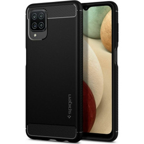 Spigen Θήκη Rugged Armor Samsung Galaxy A12 - Matte Black (ACS02786)