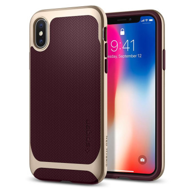 Spigen iPhone X Neo Hybrid Burgundy (057CS22168)
