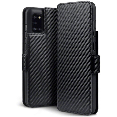 Terrapin Low Profile Θήκη - Πορτοφόλι Carbon Fibre Samsung Galaxy A31 - Black (117-002a-316)
