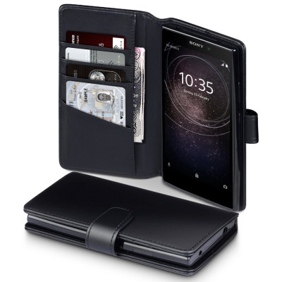Terrapin Δερμάτινη Θήκη - Πορτοφόλι Sony Xperia L2 - Black (117-005-560)