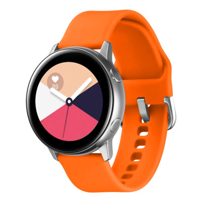 Λουράκι Σιλικόνης Universal Soft Band Sonique 22mm με Ασημί Κούμπωμα για Samsung, Huawei, Amazfit, Xiaomi, Honor Πορτοκαλί - Sonique - Πορτοκαλί - Λουράκια