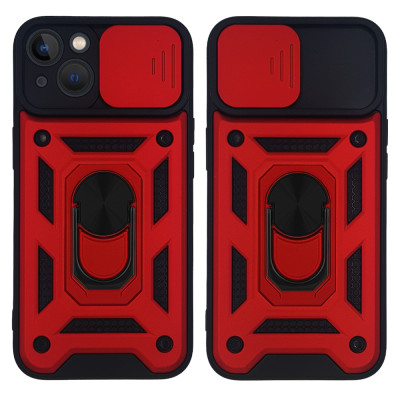 Θήκη Ring Armor CamPro Sonique για Apple iPhone 13 Κόκκινο