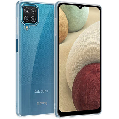 Crong Slim Διάφανη Θήκη Σιλικόνης Samsung Galaxy A12 - 0.8mm - Clear (CRG-CRSLIM-SGA12-TRS)