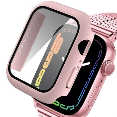Alogy Classic Watchband Case 360° - Θήκη με Tempered Glass Apple Watch 7 45mm - Pink (5907765654506)