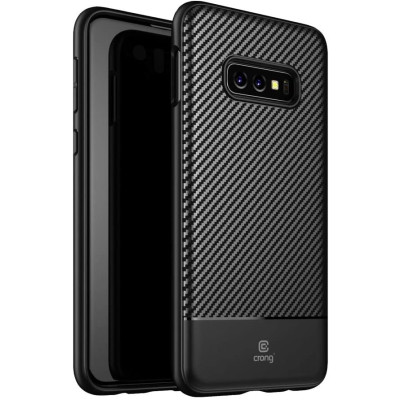 Crong Prestige Carbon Θήκη Samsung Galaxy S10e - Black (CRG-CARB-SGS10E-BLK)