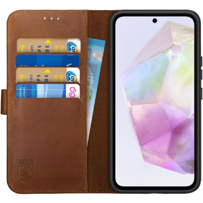 Δερμάτινη Θήκη Πορτοφόλι - Samsung Galaxy A35 - Rosso Deluxe - Brown (8719246438356) 