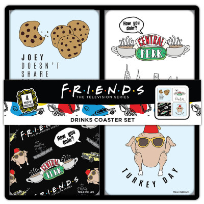 Friends Drinks Coaster Set - Σουβέρ Χάρτινο Πολύχρωμο 4τμχ (FS147584)