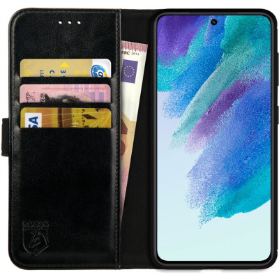 Rosso Element PU Θήκη Πορτοφόλι Samsung Galaxy S21 FE 5G - Black (8719246312588) 