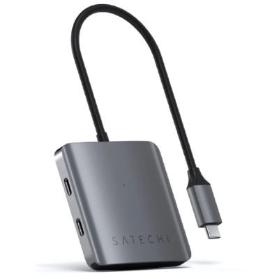 Satechi Αντάπτορας Type-C 4 Port Hub - Με 1 x Type-C σε 4 x Type-C - Space Gray (ST-UC4PHM)