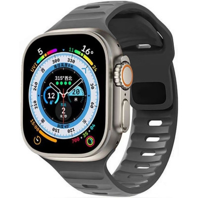 Tech-Protect Iconband Line - Λουράκι Σιλικόνης Apple Watch Ultra2/Ultra1/SE/9/8/7/6/5/4 (49/45/44mm) - Arctic Grey (5906203697861)