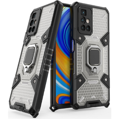 Vivid Honeycomb Armor - Ανθεκτική Θήκη Xiaomi Redmi 10 με Μεταλλικό Ring Holder - Black (UNARMORREDMI10BK)
