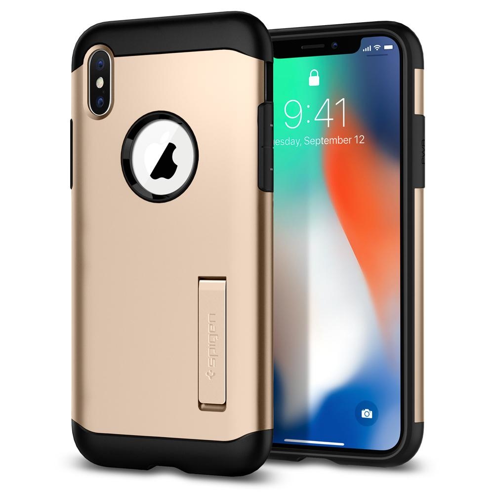 Spigen iPhone X Slim Armor Champagne Gold (057CS22136)