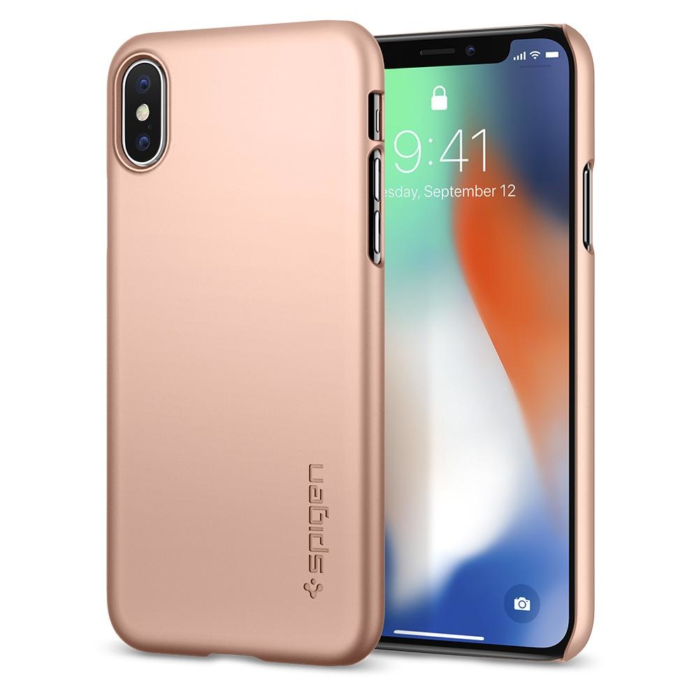 Spigen iPhone X Thin Fit Blush Gold (057CS22110)