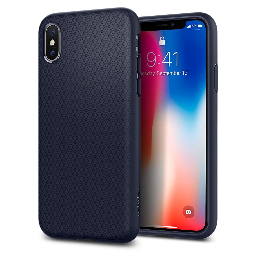 Spigen iPhone X Liquid Air Midnight Blue (057CS22124)