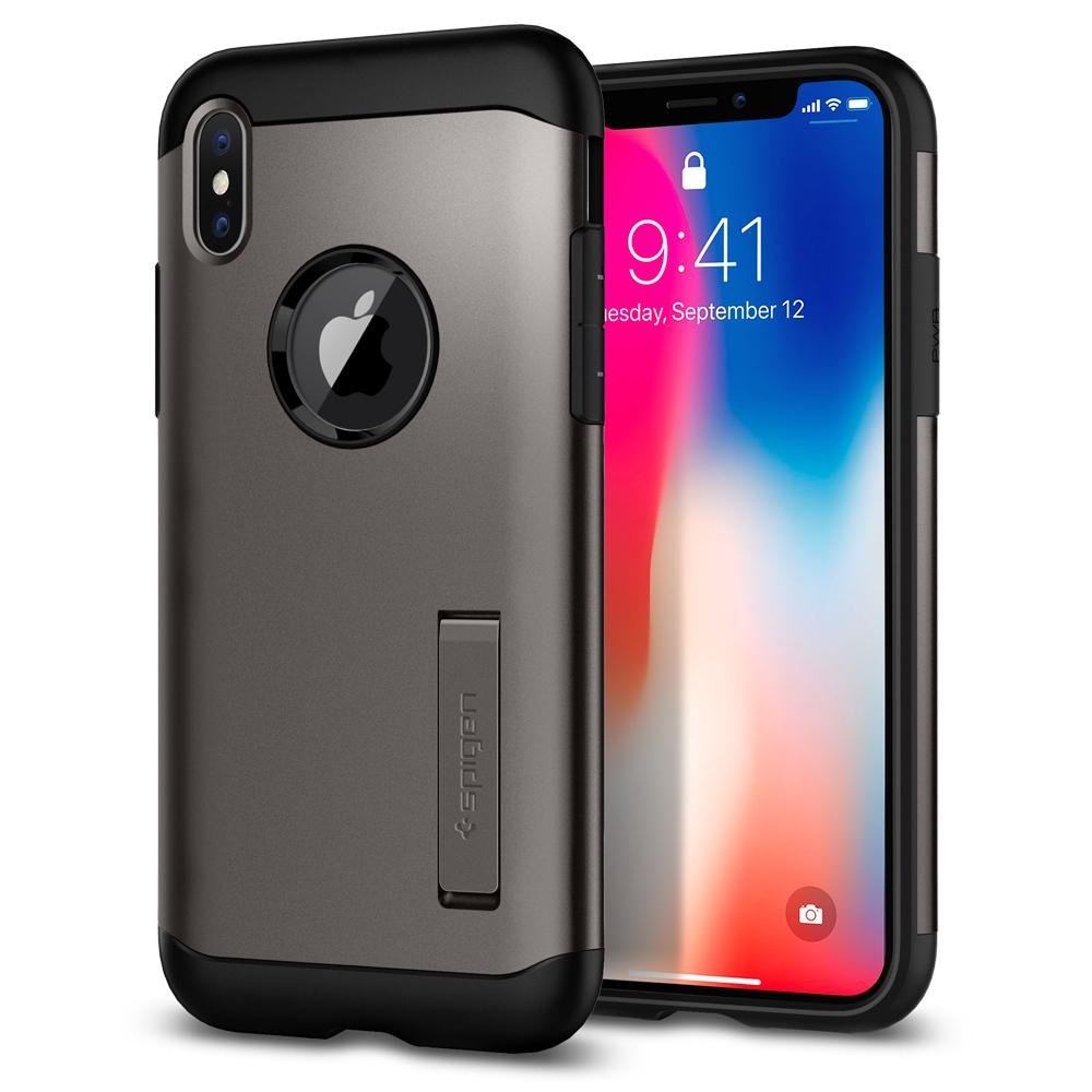 Spigen iPhone X Slim Armor Gunmetal (057CS22135)