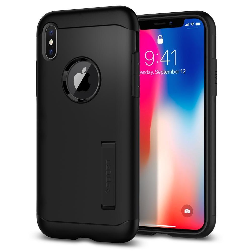 Spigen iPhone X Slim Armor Black (057CS22138)