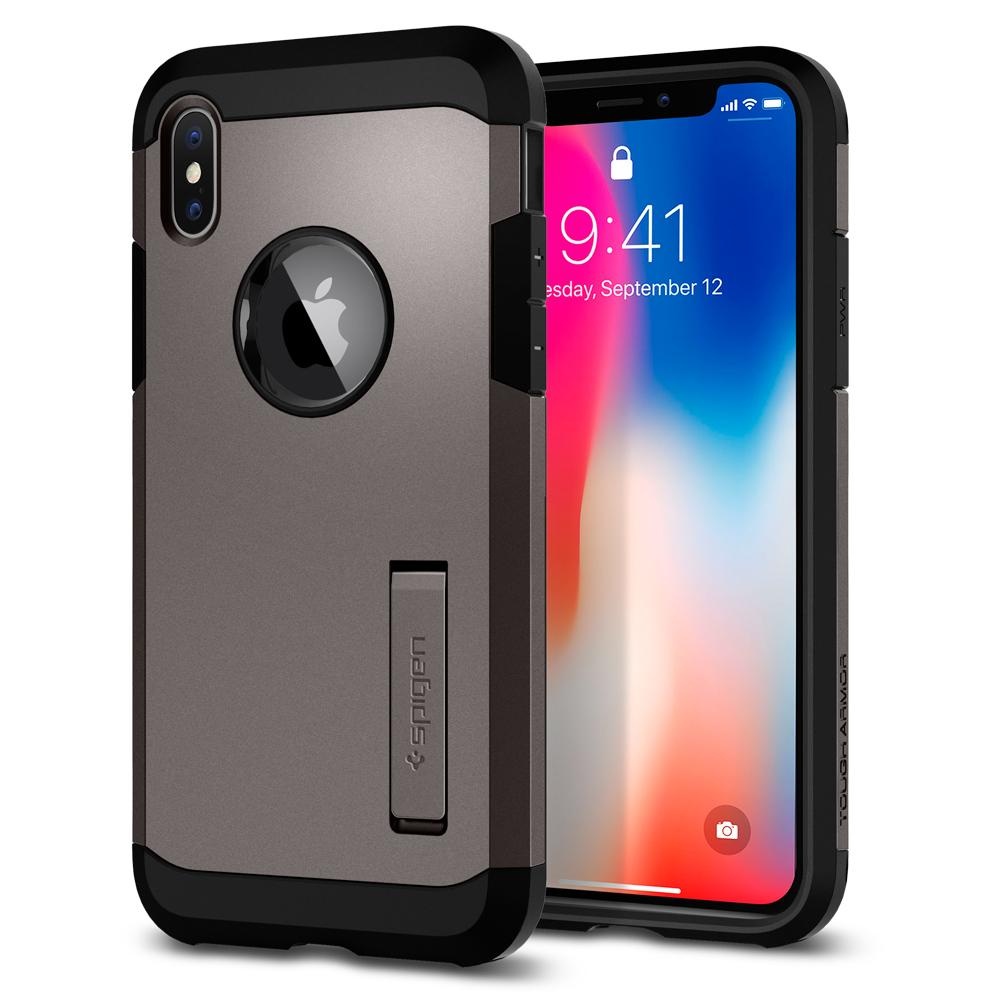 Spigen iPhone X Tough Armor Gunmetal (057CS22161)