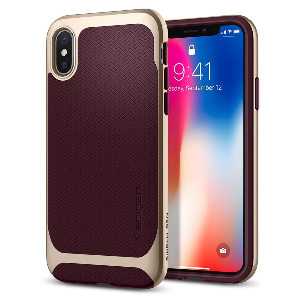 Spigen iPhone X Neo Hybrid Burgundy (057CS22168)