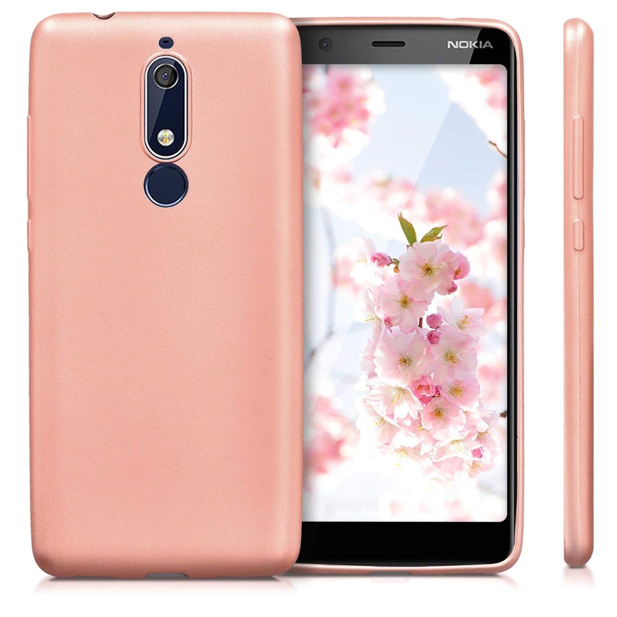 θήκη σιλικόνης rose gold για Nokia 5.1(2018)